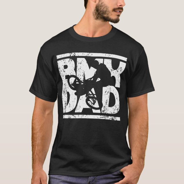 Camiseta Dia do pai do pai de bicicleta BMX (Frente)