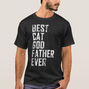 Camiseta Dia do Pai Melhor Gato Padrinho Já Vintage