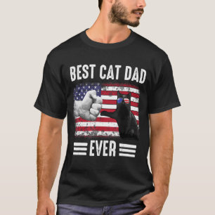 Camiseta Dia do Pai Melhor Pai de Gato de sempre Pai Americ