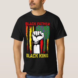 Camiseta Dia do Pai Negro Juneteenth Pai Rei Celebrando F