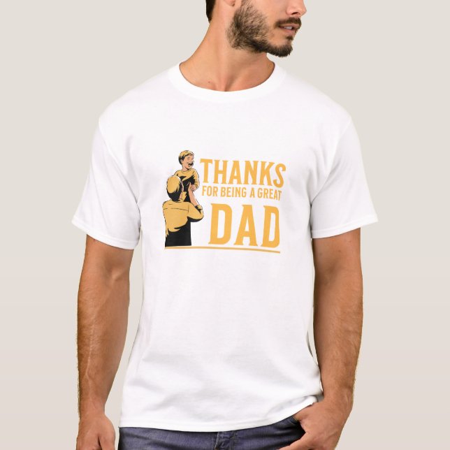Camiseta Dia do Pai, Obrigados por ser um pai excelente (Frente)