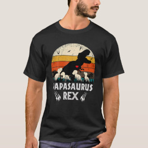 Camiseta Dia do Pai Papassaurus TRex Papa Surus Dinossauro