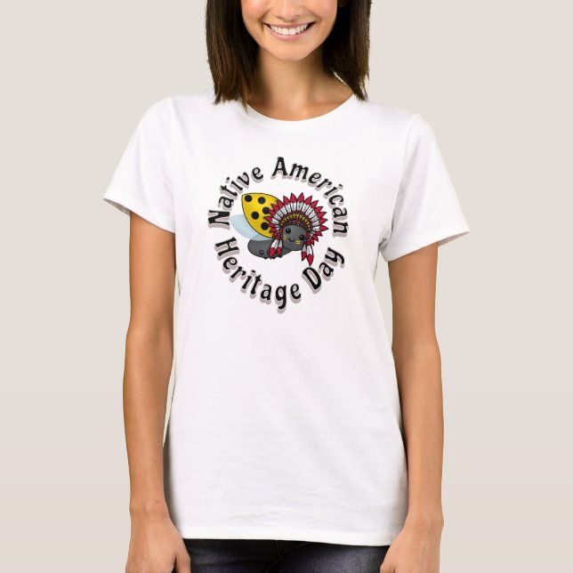 Camiseta Dia do Patrimônio Americano Nativo Ladybug (Frente)