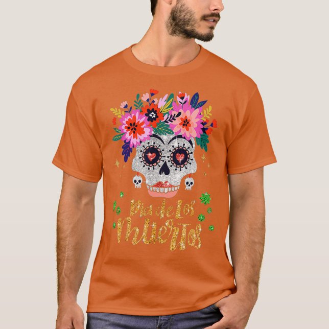 Camiseta Dia do Pé do Açúcar do Dia dos Muertos Morto (Frente)