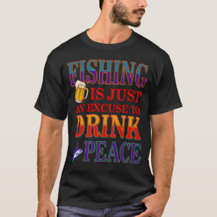 Camiseta Dia do Pescador Amante da Pesca Bebida Paz