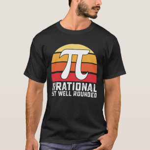 Camiseta Dia do Pi de Matemática Vintage Irracional Mas Bem
