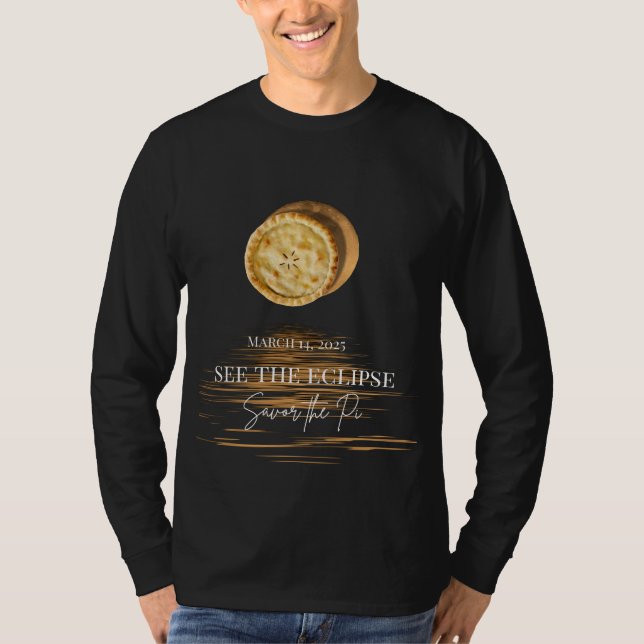 Camiseta Dia do Pi Eclipse Lunar 3.14 engraçado  (Frente)
