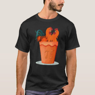 Camiseta Dia do Pi Frango Pot Pi Engraçado