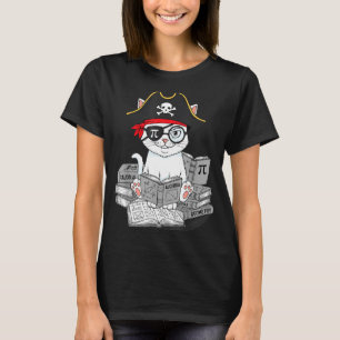 Camiseta Dia do Pi Gata Nerd de Matemática Pirata Professor