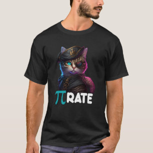 Camiseta Dia do Pi Gato Pirata Professor de Matemática e Ci