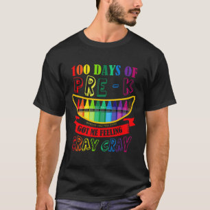 Camiseta Dia do Pré-k Fez-Me Sentir Um Professor De Cray Cr