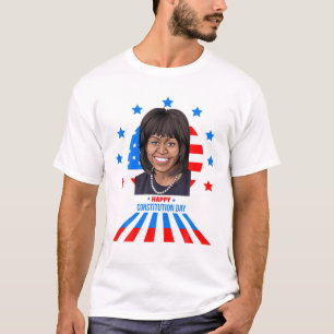 Camiseta Dia do Presidente da História Negra Michelle Obama