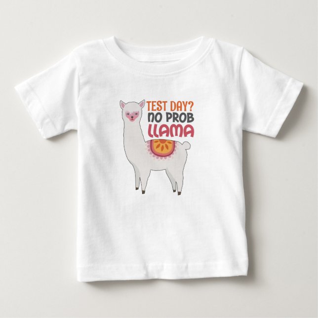 Camiseta Dia do Teste de Presente do Professor Llama? Sem P (Frente)