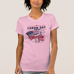 Camiseta Dia do Trabalhador 2025 EUA Fist