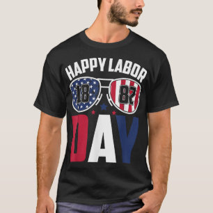 Camiseta Dia do Trabalhador Salva 1882 Bandeiras Americanas