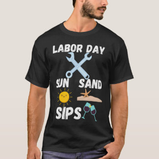 Camiseta Dia do Trabalhador: Sol, Areia, Sips!