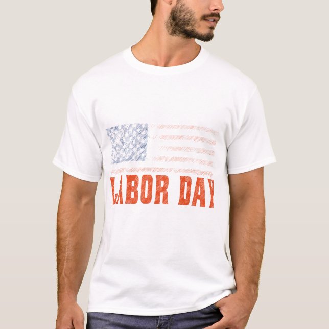 Camiseta Dia do Trabalho celebra trabalho de duro para os v (Frente)