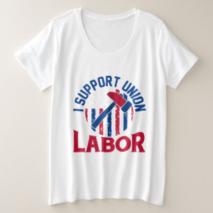 Camiseta Dia do Trabalho - Eu Apoio o Trabalho Sindical