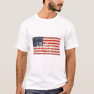 Camiseta Dia do Veterano do Coração Patriota Americano do