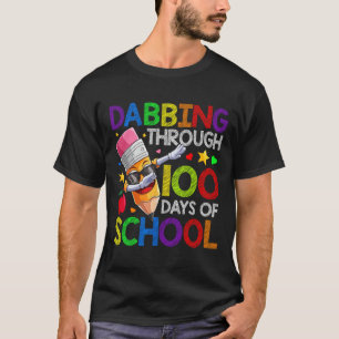 Camiseta Dia dos Lápis Escolares A Dabbing 100 Dias Criança