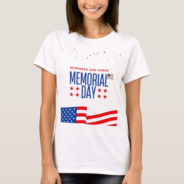 Camiseta Dia dos memoriais & amantes de gatos (Frente)