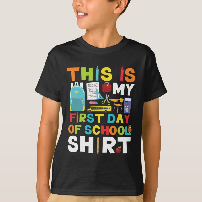 Camiseta Dia dos Meninos Da Escola Meninas De Volta À Escol (Frente)