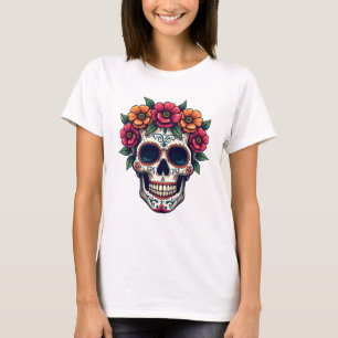 Camiseta Dia dos Mortos Caveira de Açúcar � Dia de los Muer