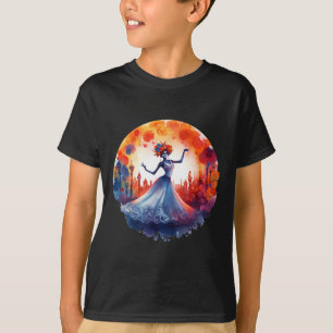 Camiseta Dia dos Mortos Da Catrina Lady Sugar Skull Dia De 