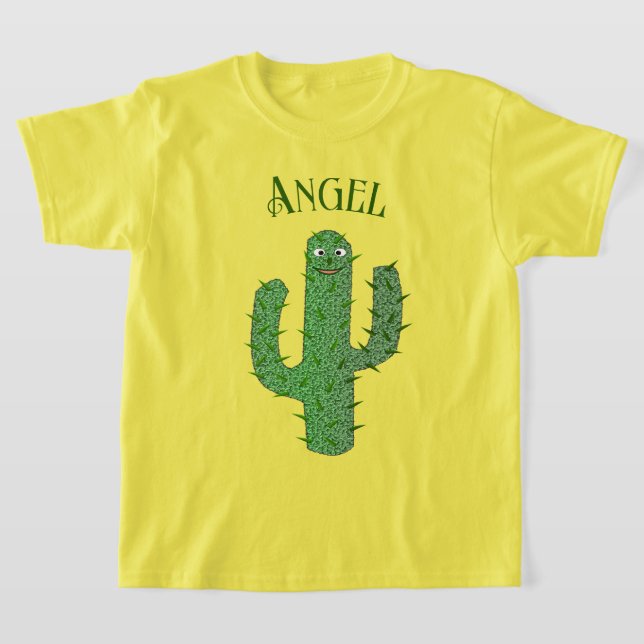 Camiseta Dia dos Mortos Felizes Nome Personalizado do Cactu (Postura )