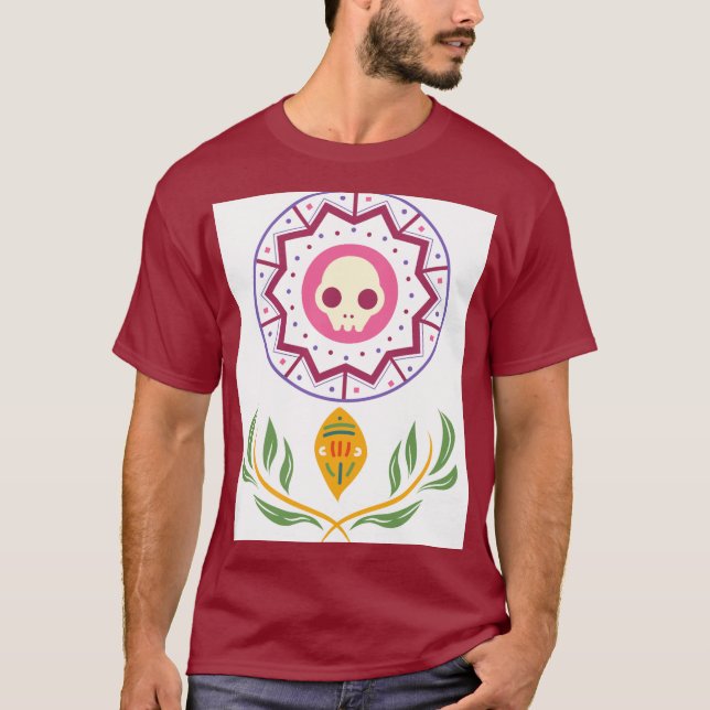 CAMISETA DIA DOS MORTOS FLORAL (Frente)