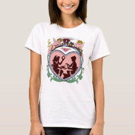 Camiseta Dia dos Namorados Amor Estilo Rococó com Querubins