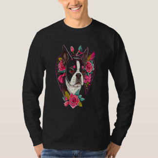 Camiseta Dia dos Namorados Boston Terrier Cachorro Namorada