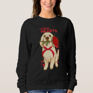 Camiseta Dia dos Namorados Cachorro Eu Roubo Corações Retri