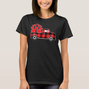 Camiseta Dia dos Namorados Caminhão Buffalo Xadrez Com Cora