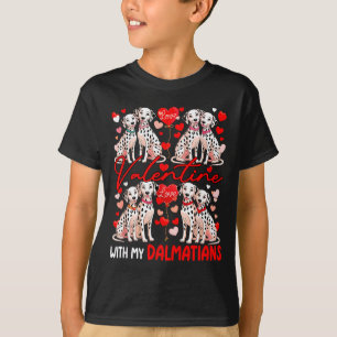 Camiseta Dia dos Namorados Com Meu Casal de Dálmatas Fantas