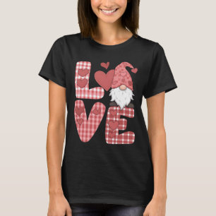 Camiseta Dia dos Namorados Coração Amor Gnome Fofo