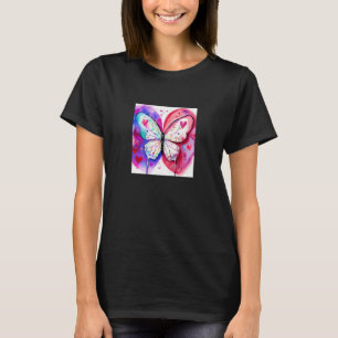 Camiseta Dia dos Namorados Coração de Amor Borboleta Namora