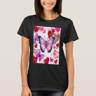 Camiseta Dia dos Namorados Coração de Amor Borboleta Namora