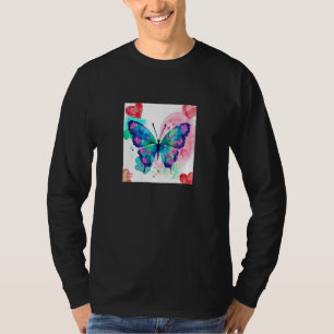 Camiseta Dia dos Namorados Coração de Amor Borboleta Namora