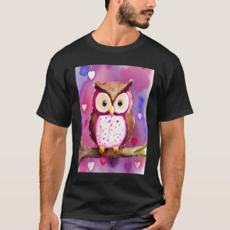 Camiseta Dia dos Namorados Coração de Amor Coruja Teddy Nam