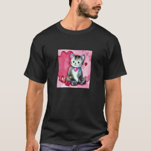 Camiseta Dia dos Namorados Coração de Amor Gato Teddy Namor