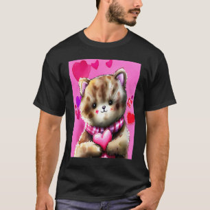 Camiseta Dia dos Namorados Coração de Amor Gato Teddy Namor