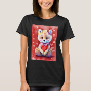 Camiseta Dia dos Namorados Coração de Amor Raposa Teddy Nam