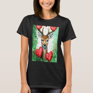 Camiseta Dia dos Namorados Coração de Amor Veado Fofo Namor