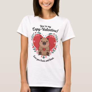 Camiseta Dia dos Namorados Coração de Capivara