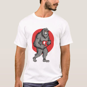 Camiseta dia dos namorados coração pé grande