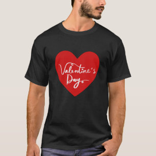 Camiseta Dia dos namorados coração vermelho fofo