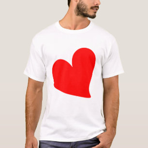 CAMISETA DIA DOS NAMORADOS CORAÇÃO VERMELHO NA MODA
