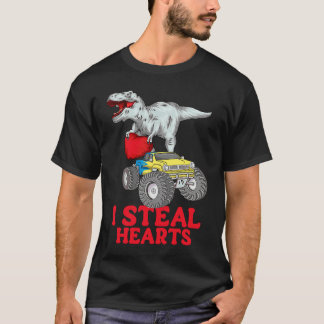 Camiseta Dia dos Namorados das Crianças Meninos Dinossauro 