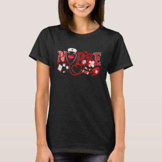 Camiseta Dia dos Namorados de Enfermeira 2023 Estetoscópio